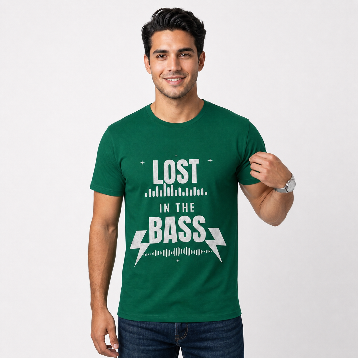 Camiseta Lost in the bass verde