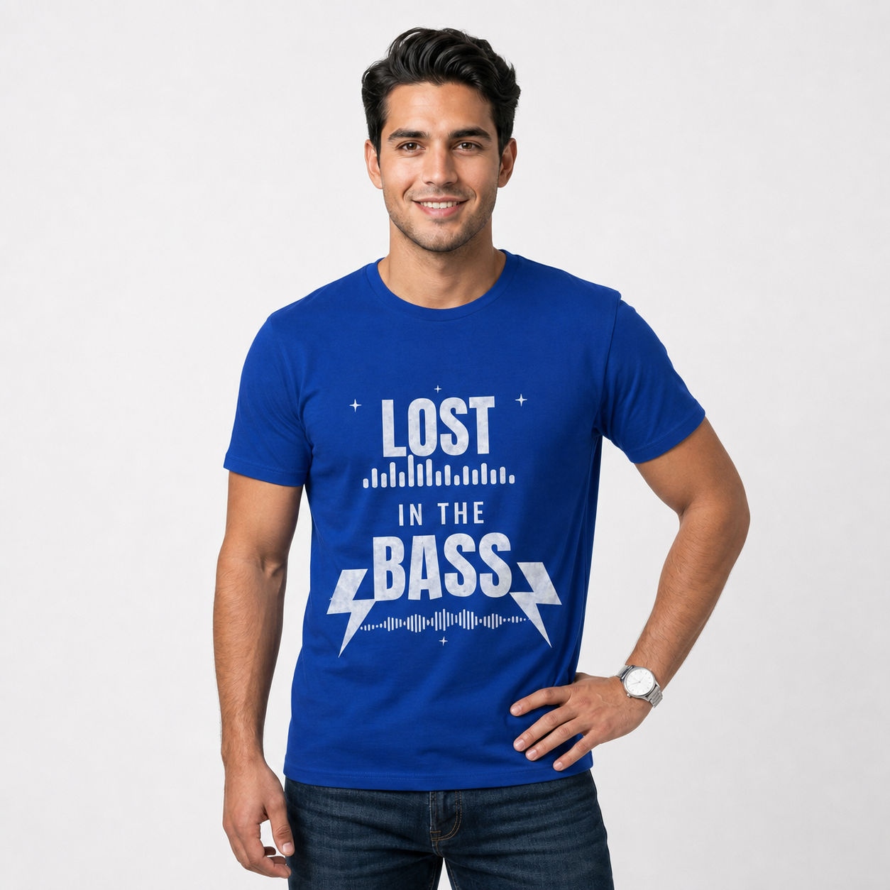 Camiseta Lost in the bass azul